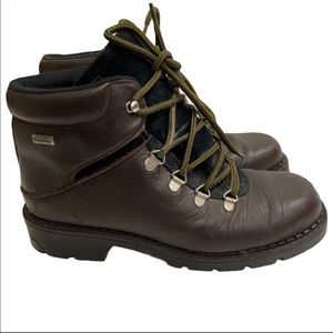 Sorel brown  Leather Lace Up Ankle Boots Womens 8